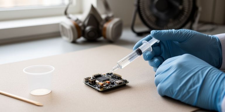 Герметизация электроники: практическое руководство по выбору и применению эпоксидных смол и герметиков при ремонте